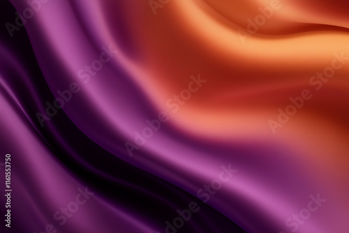 Wallpaper Mural Elegant silk fabric in rich purple and orange tones flowing gracefully to create a stunning visual texture Torontodigital.ca
