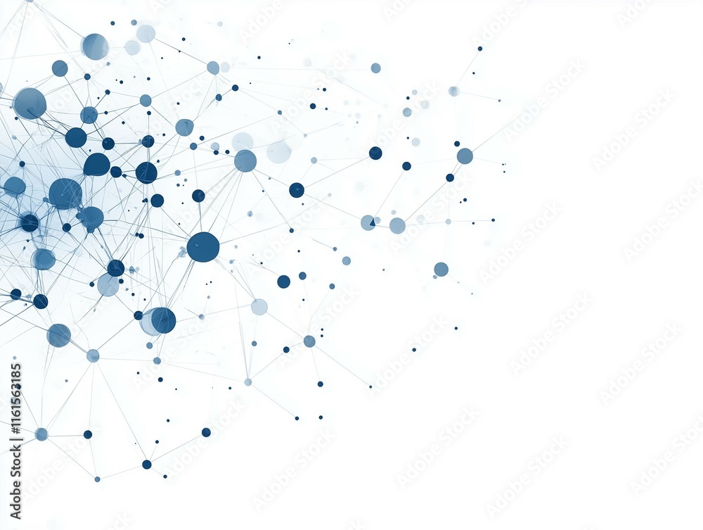 Abstract Network Structure with Blue Dots and Lines Abstract Network Structure with Blue Dots and Lines