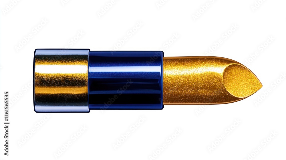 Shimmering Gold Lipstick on White Background - Glamorous Makeup Product Isolated for Fashion and Beauty Concepts Shimmering Gold Lipstick on White Background - Glamorous Makeup Product Isolated for Fashion and Beauty Concepts