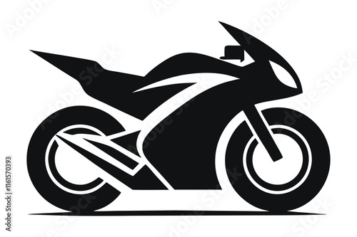 Sports bike vector silhouette art illustration