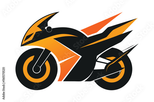 Sports bike vector art illustration photo