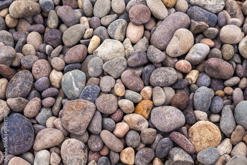 Colorful pebble stones in close up photo