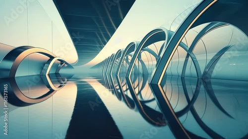 The bridge seems to be a tangible manifestation of the abstract concepts that scientists are trying to understand.