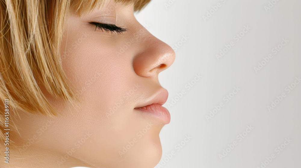 A stunning closeup of a blonde woman, featuring soft lighting and a warm smile that showcases her beauty and grace. A stunning closeup of a blonde woman, featuring soft lighting and a warm smile that showcases her beauty and grace.