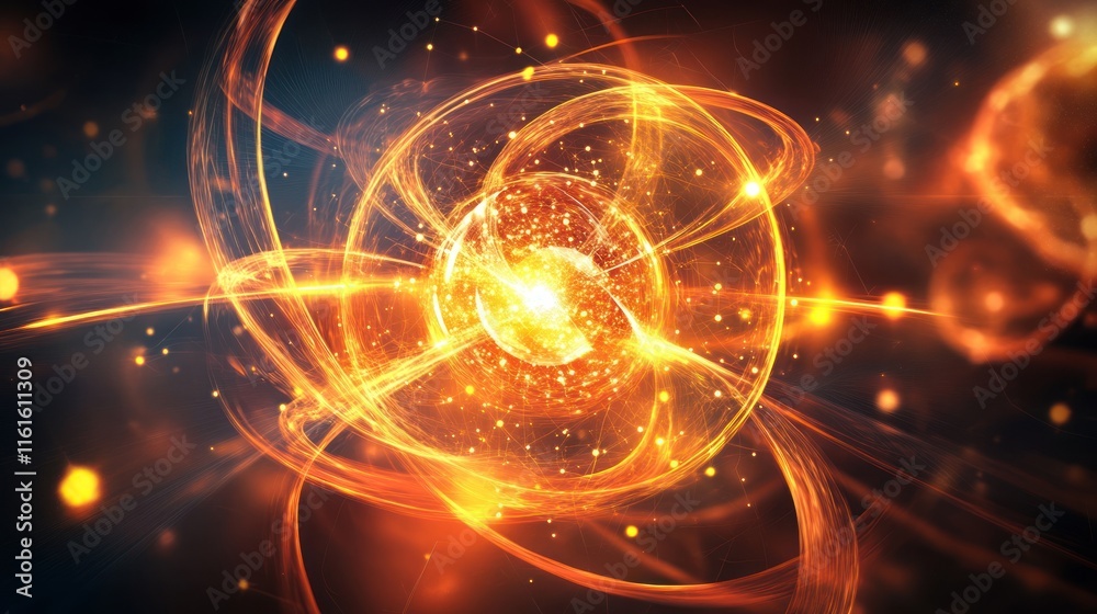 A quantum machine learning visualization with glowing quantum particles and futuristic AI concepts A quantum machine learning visualization with glowing quantum particles and futuristic AI concepts