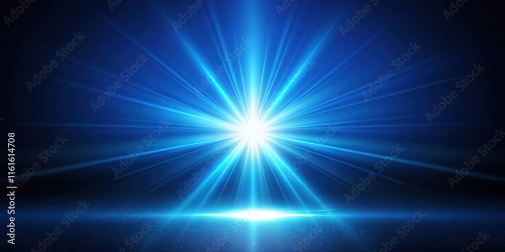 Shining light with blue glow color , bright, glowing, illuminated, radiant, vibrant, electric, luminescent, neon