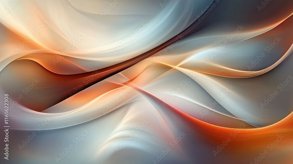 Obraz premium Swirling shapes in a harmonious blend of vibrant colors and soft gradients evoke a sense of movement and energy, capturing the essence of creativity and imagination