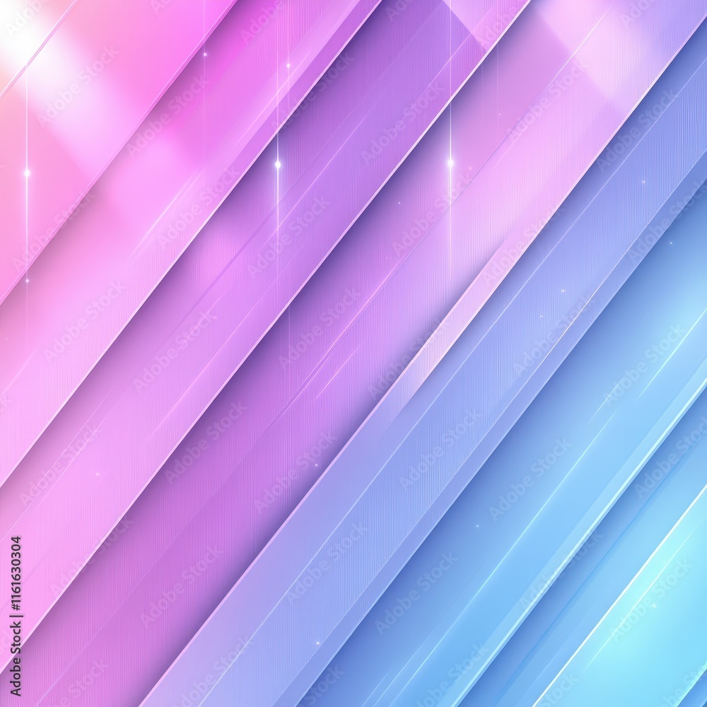 Fototapeta premium An abstract gradient background featuring vibrant shades of pink and blue with diagonal lines and a shimmering effect.