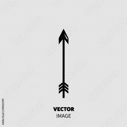 A sleek, black arrow design pointing upwards against a minimalist background.