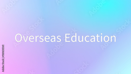 Overseas Education のグラデーション背景イラスト photo