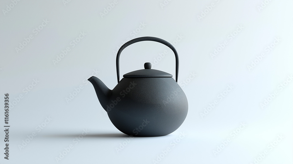 teapot on white background, black tea kettle teapot on white background, black tea kettle