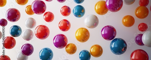 Contemporary wall design featuring clusters colorful spheres