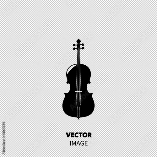 A sleek black violin on a clean white background, showcasing its elegant curves and glossy finish.