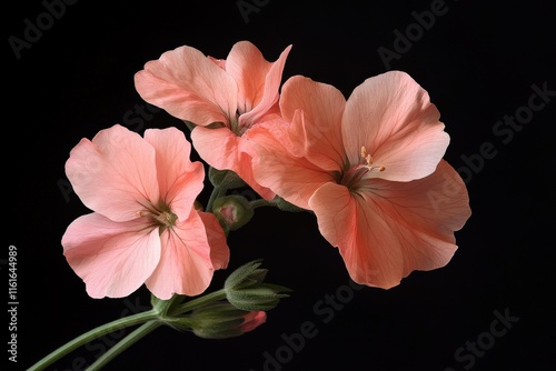 Geranium plant in pink bloom photo