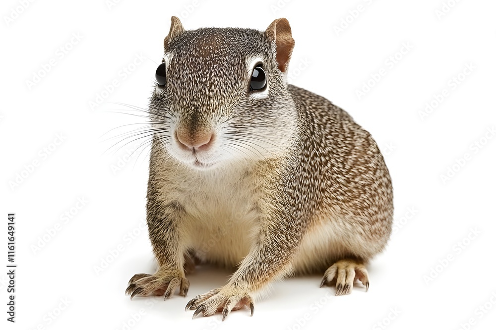 Obraz premium Agouti Isolated on White Background.