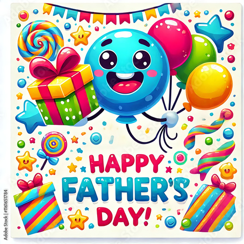 father day bloon card. photo