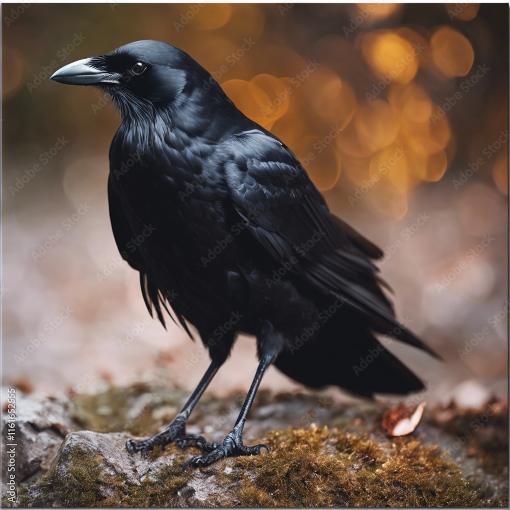 Fototapeta premium Black Crow Closeup