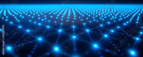 Digital Network, Glowing Nodes Connect Globally, Forming a Futuristic Grid of Interconnected Data Points, Illuminating the Path to Advanced Technology.