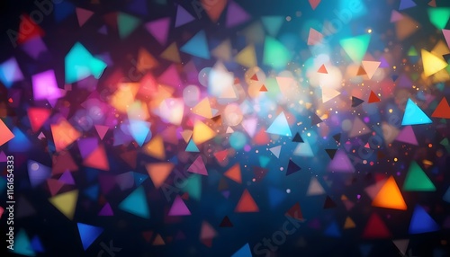 Colorful light refractions on dark background