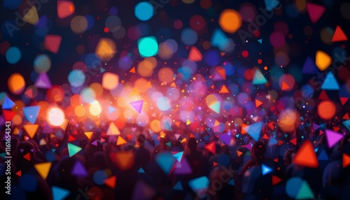 Colorful light refractions on dark background