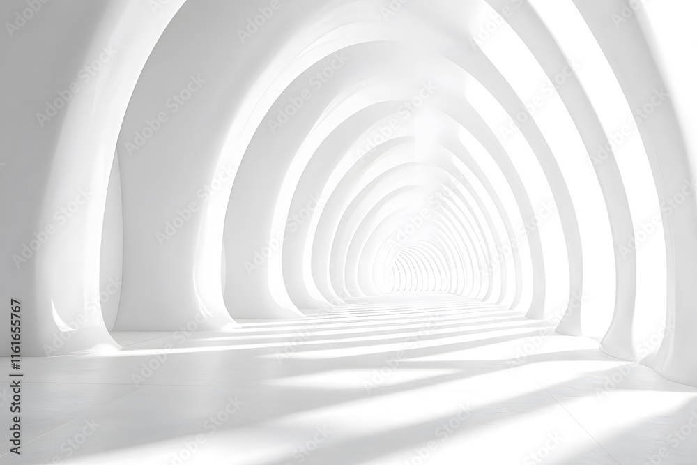 White Archway Corridor Rendering White Archway Corridor Rendering
