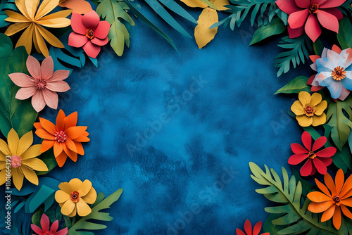 frame with flowers