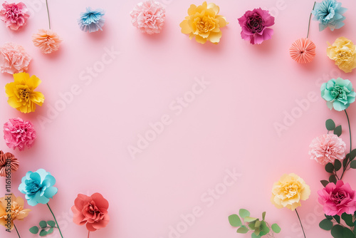 frame with flowers