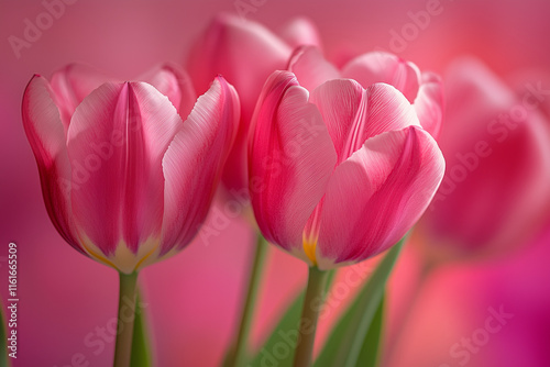 pink tulips closeup