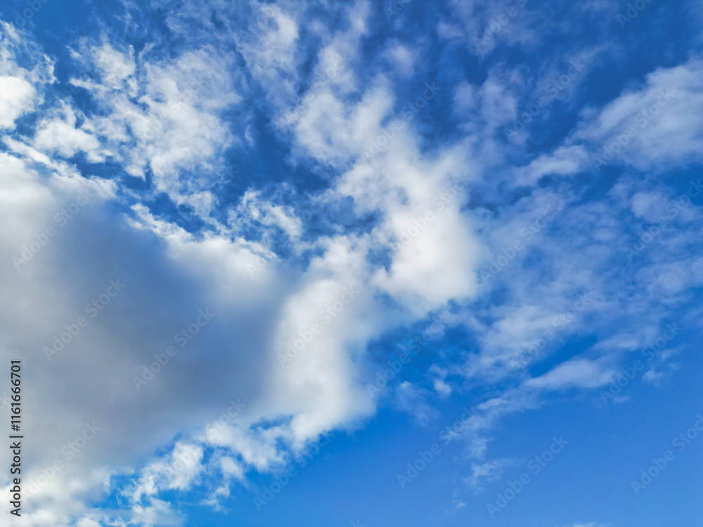 Bright Blue Sky with Gorgeous Clouds over United Kingdom Bright Blue Sky with Gorgeous Clouds over United Kingdom