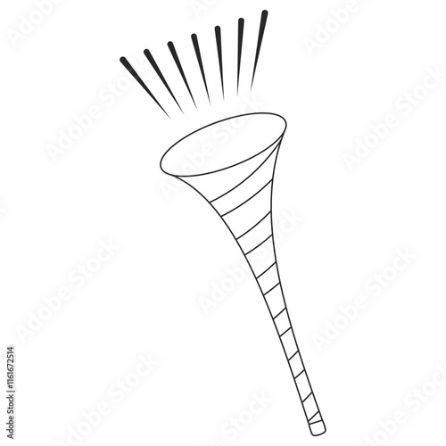 Illustration of a Vintage Celebration Horn