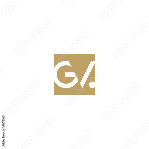 The image features a square logo with a stylized "GA" monogram. The letters are overlapping and the "A" is positioned slightly higher than the "G". The logo is set against a light brown background