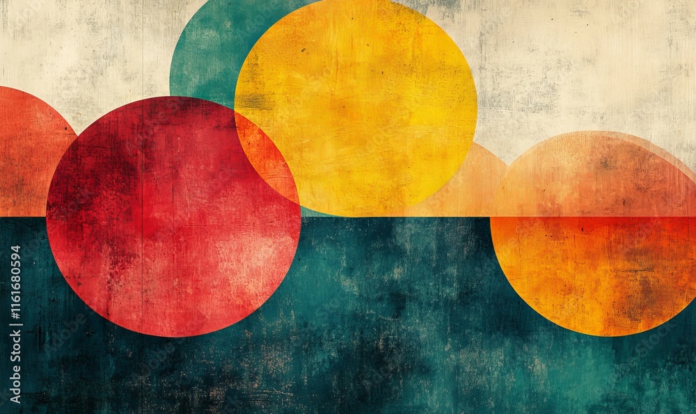 art textures dissolve into radiant retro color fields., Generative AI