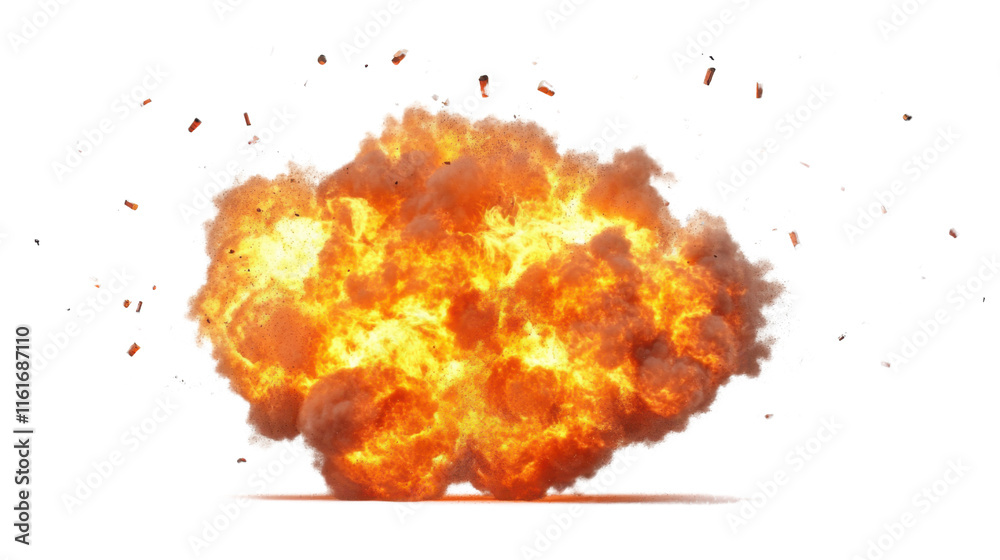 Explosion of flames and fire, transparent background Explosion of flames and fire, transparent background
