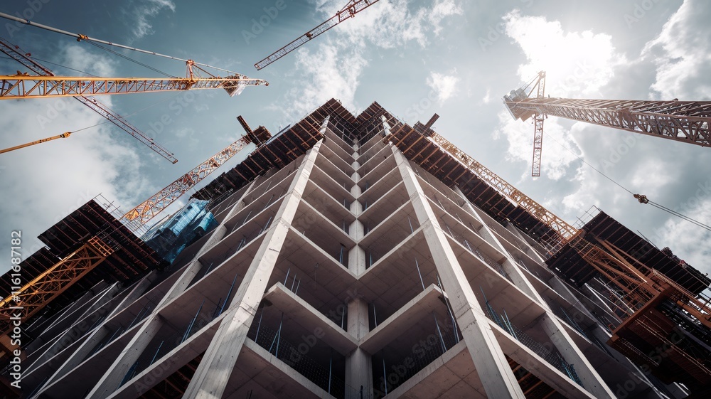 a modern high-rise building under construction generative ai a modern high-rise building under construction generative ai