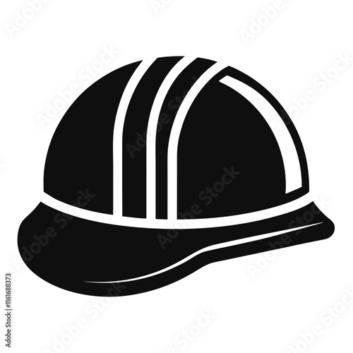 set-safety-hard-hat-icon-fil-color-solid-black-art.eps