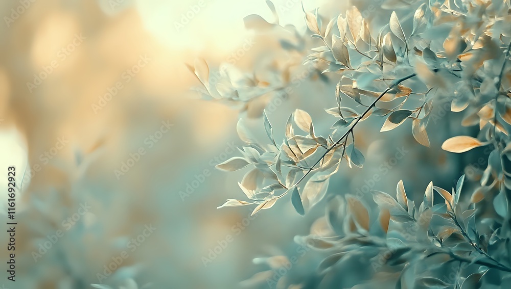 Fototapeta premium Serene Springtime: A Gentle Breeze Through the Leaves