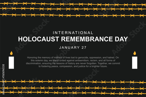 International Holocaust Remembrance Day background.