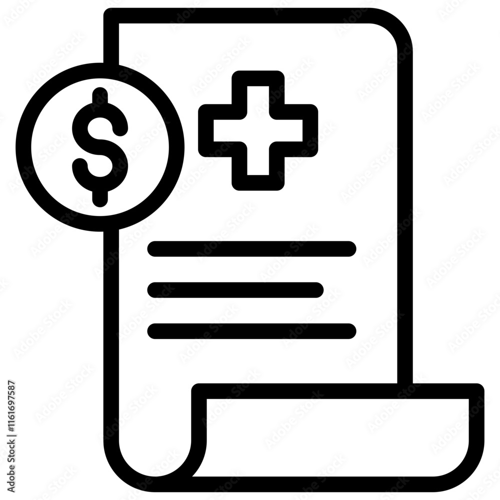 Fototapeta premium Medical Expense Icon