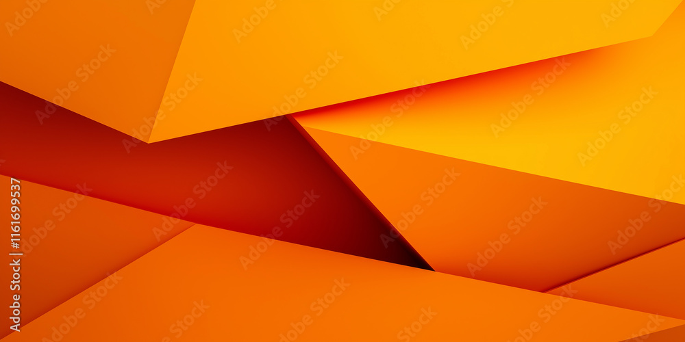 Orange abstract background with overlapping triangles creating geometric pattern Orange abstract background with overlapping triangles creating geometric pattern