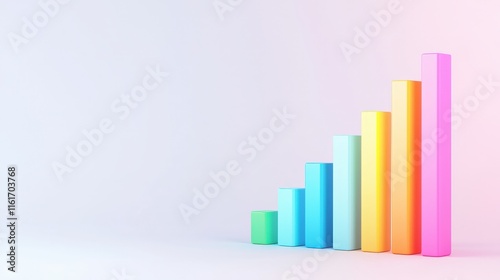 Free Download Vibrant and Colorful Bar Chart on Clean White Background Representing Data Growth and Positive Trends in Business and Analysis with Clarity and Precision - GFXLoad