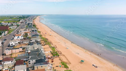 Drone Shot of Salisbury Beach in Salisbury Massachusetts photo