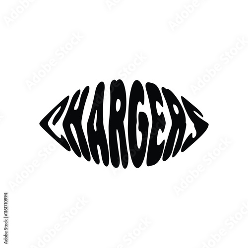 Chargers Vector Design on White Background
