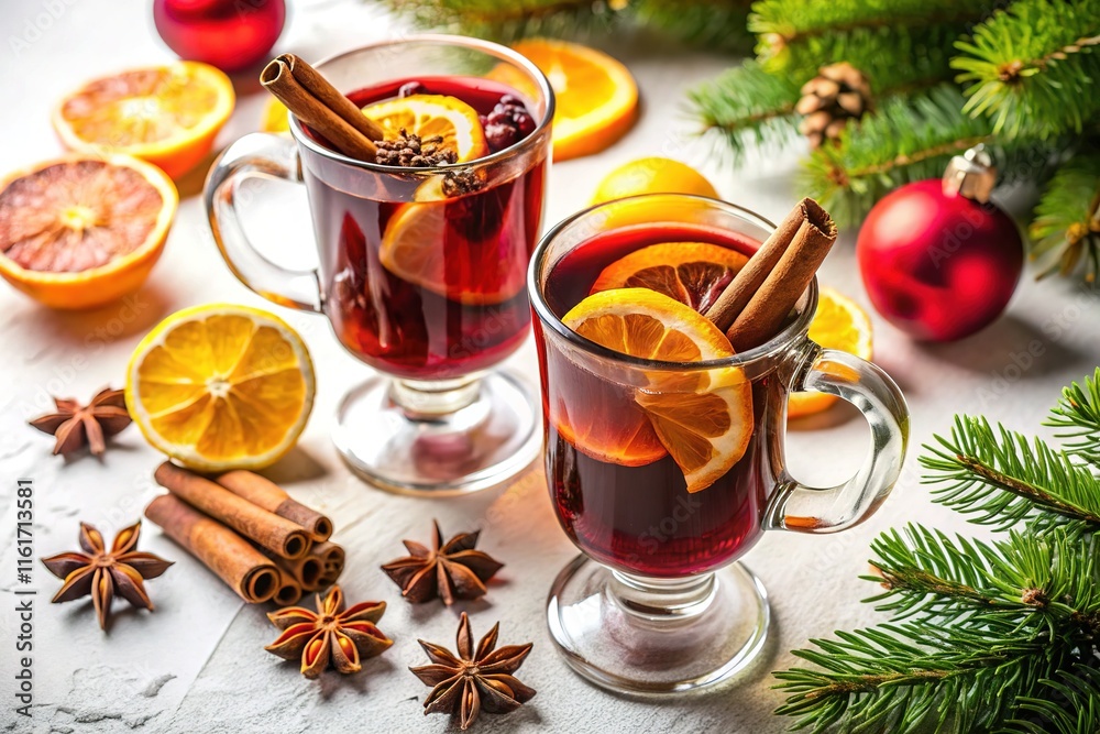 Mulled Wine, Cozy Winter Drink, Aromatic Spice Mulled Wine, Cozy Winter Drink, Aromatic Spice