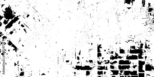 Wallpaper Mural Grunge black and white pattern. Monochrome particles abstract texture. Grunge retro texture pattern.  Torontodigital.ca