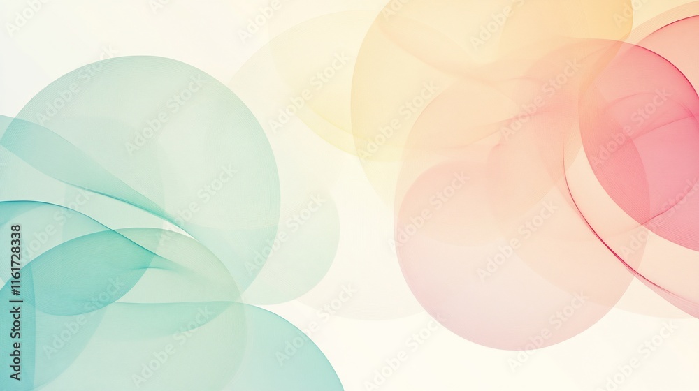Abstract pastel circles and waves background. Abstract pastel circles and waves background.
