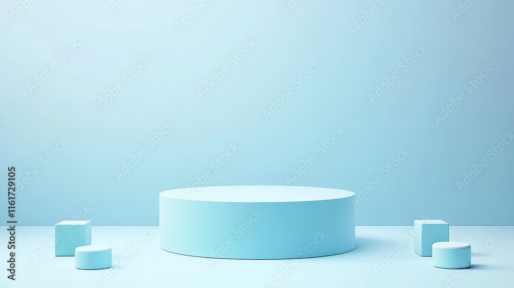 Minimalist Blue Geometric Shapes Studio Display Minimalist Blue Geometric Shapes Studio Display