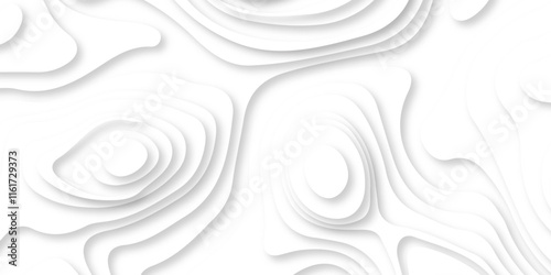 Abstract Multi layer papercut background. 3D topographic pattern. Abstract white papercut background 3d realistic design use for ads banner and advertising print design vector.