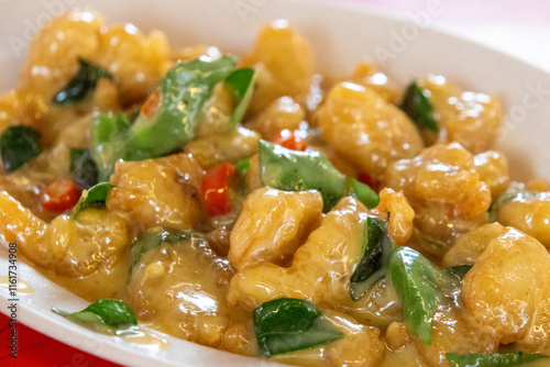 Photography Creamy Butter Chicken in Thai style