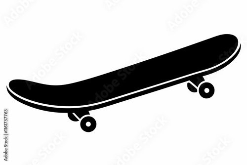 skateboard silhouette, skateboard vector illustration, skateboard icon