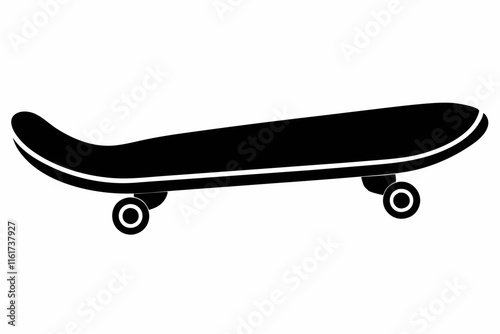 skateboard silhouette, skateboard vector illustration, skateboard icon